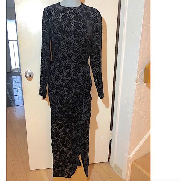 veronica beard LALA BURNOUT VELVET DRESS - Picture 8 of 14